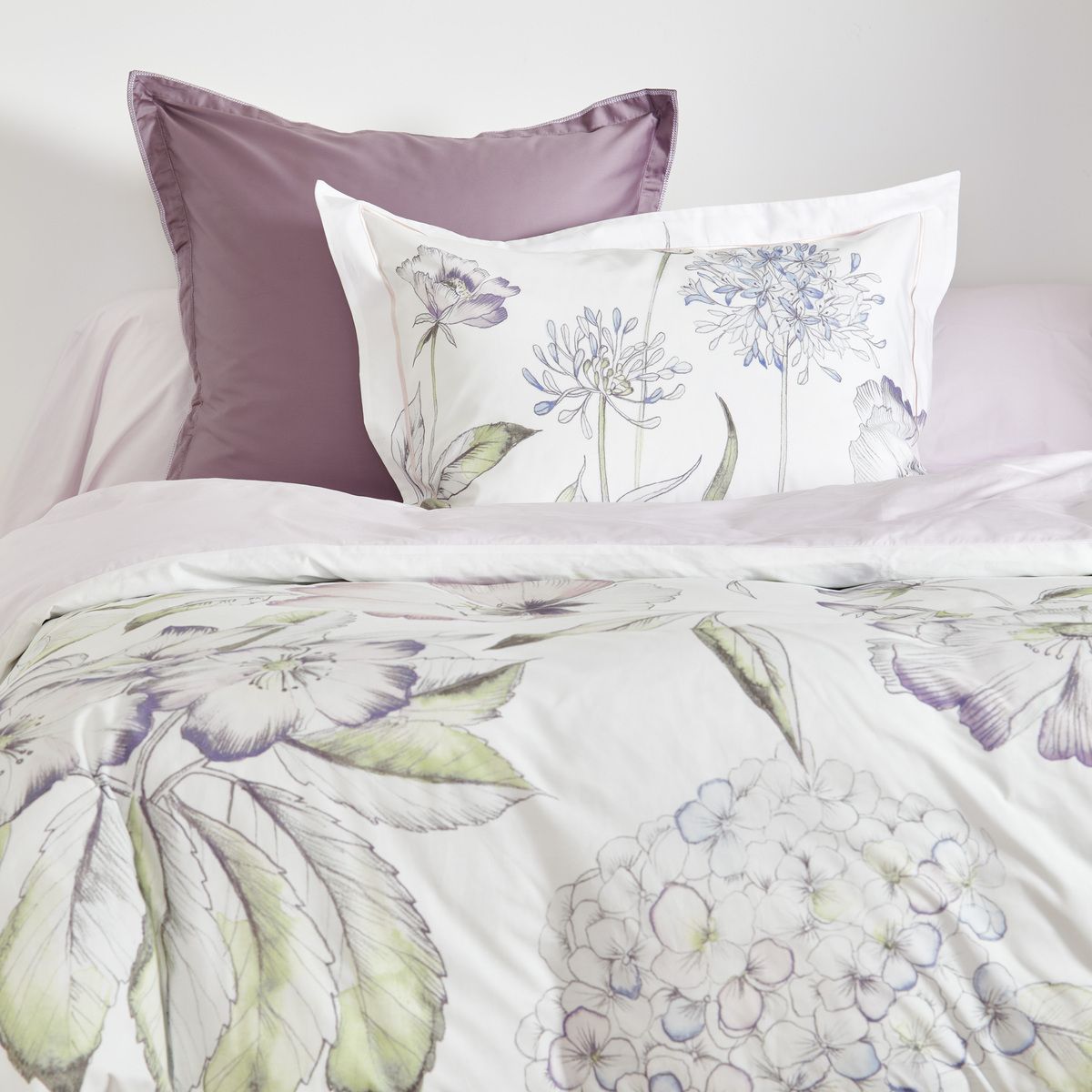 Housse De Couette Percale De Coton - CLAIRE fleurs, TRADITION DES VOSGES