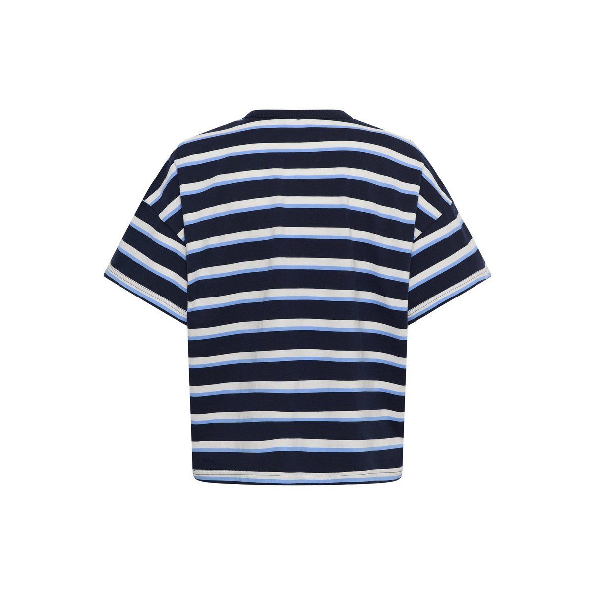 T-shirt à manches courtes bleu midnight/bright blue stripe, KAFFE