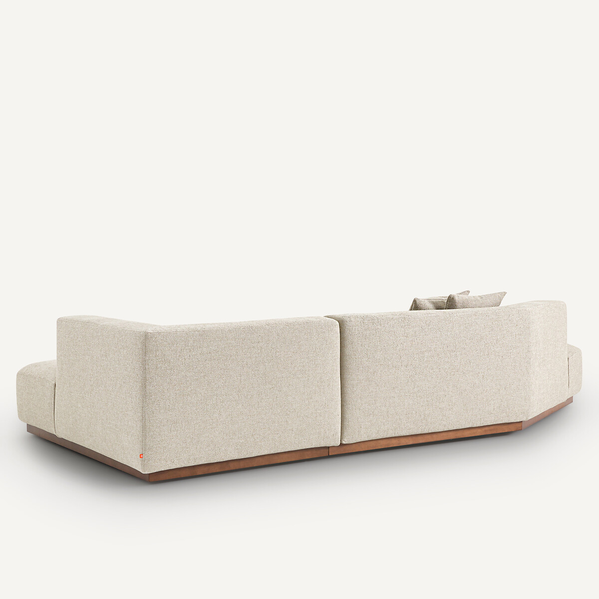 Canapé d'angle droit ouvert texturé viscose lin, Jacopo naturel, AM.PM