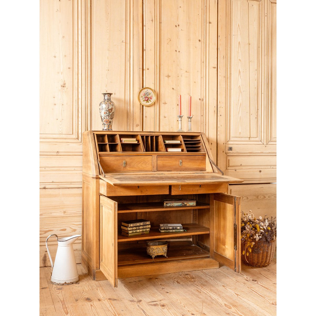 Secrétaire vintage en bois Edouard N°1041 - Bon état bois foncé, DEBONGOUT