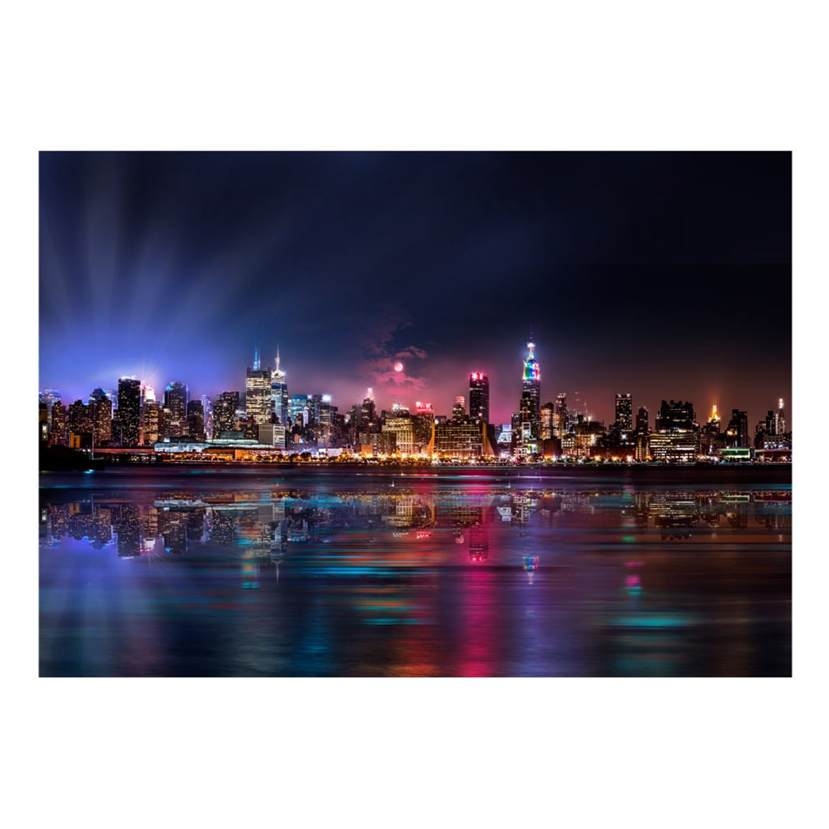 Papier peint intissé panoramique Ville et Architecture Romantic moments in New York City bleu, EDEN