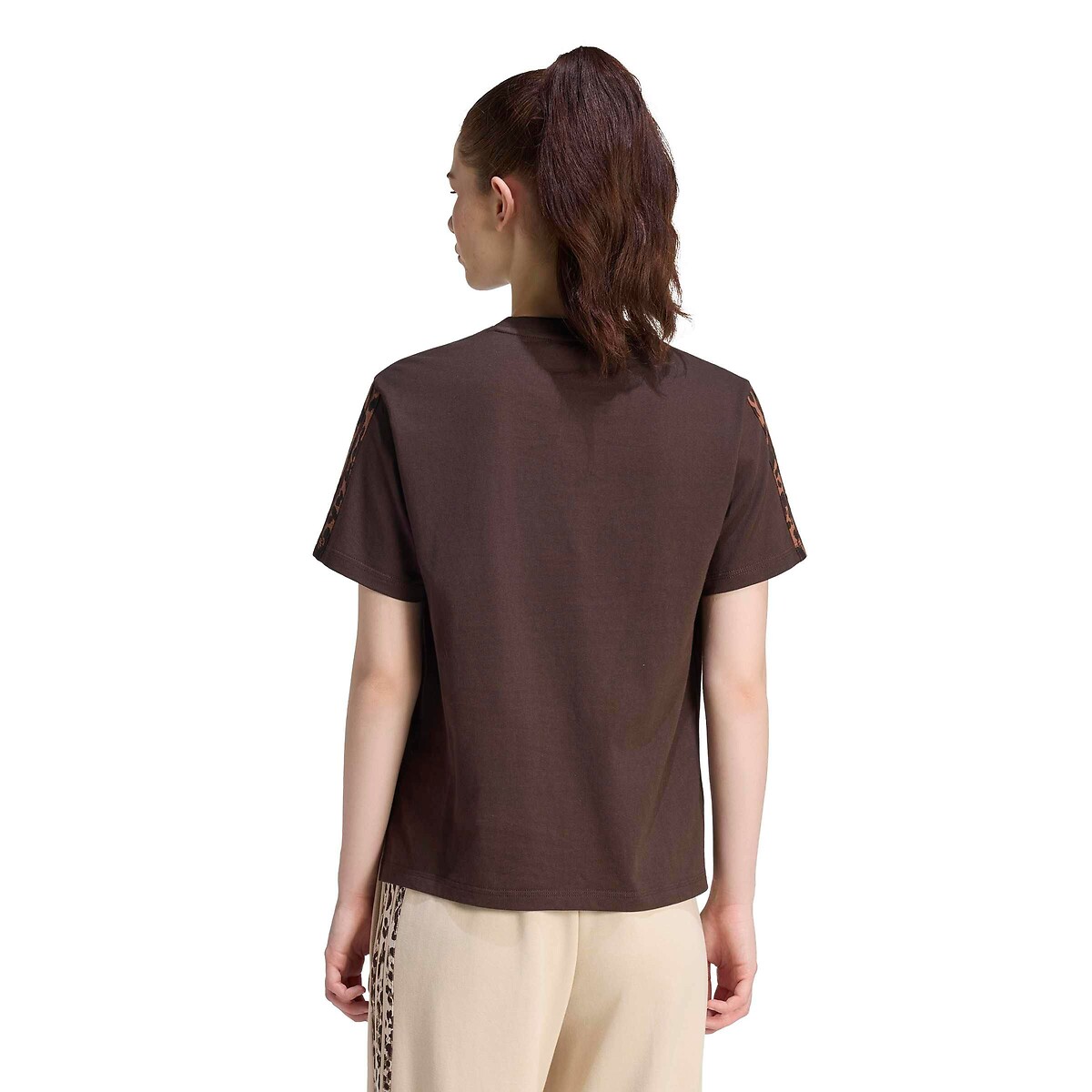 Leopard Print Stripes Short Sleeve T-Shirt leopard print, ADIDAS SPORTSWEAR