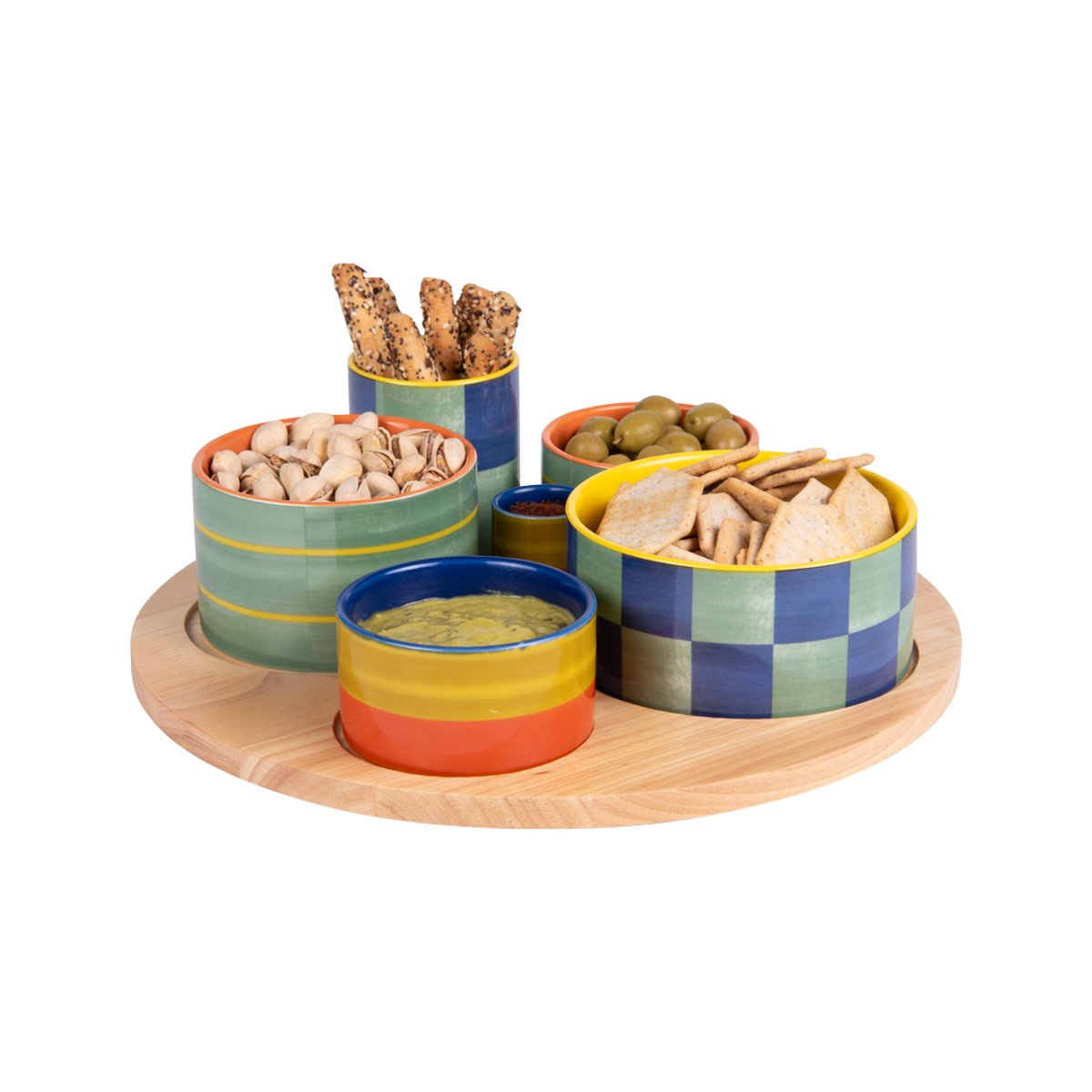 Service apéritif 6 pièces Capri 31cm - CAPRI multicolore, TABLE PASSION