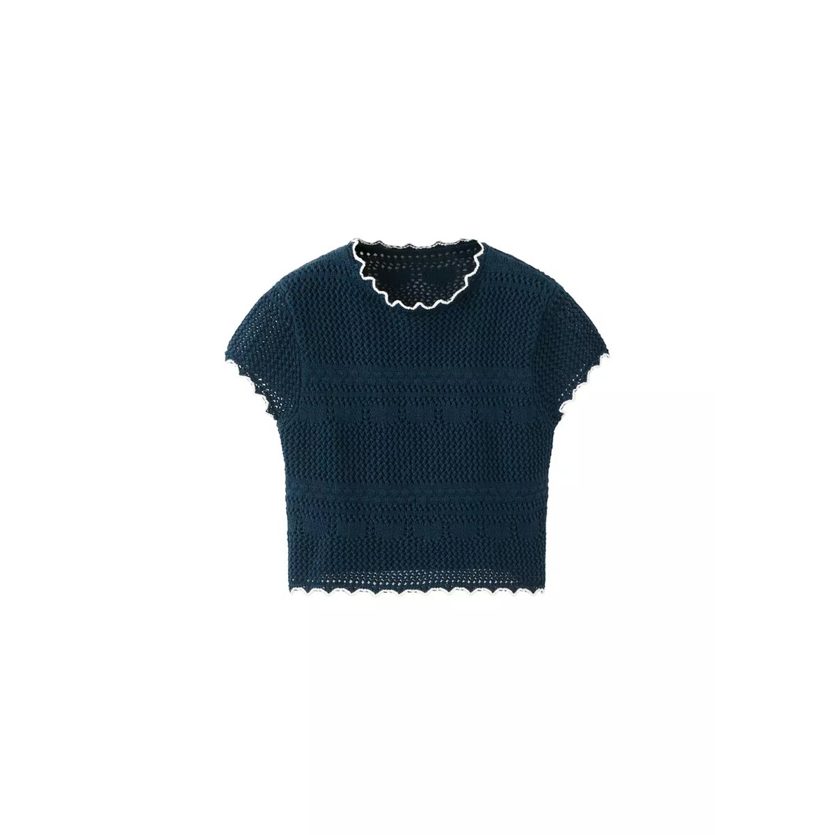 Top maille bleu marine, MANGO KIDS