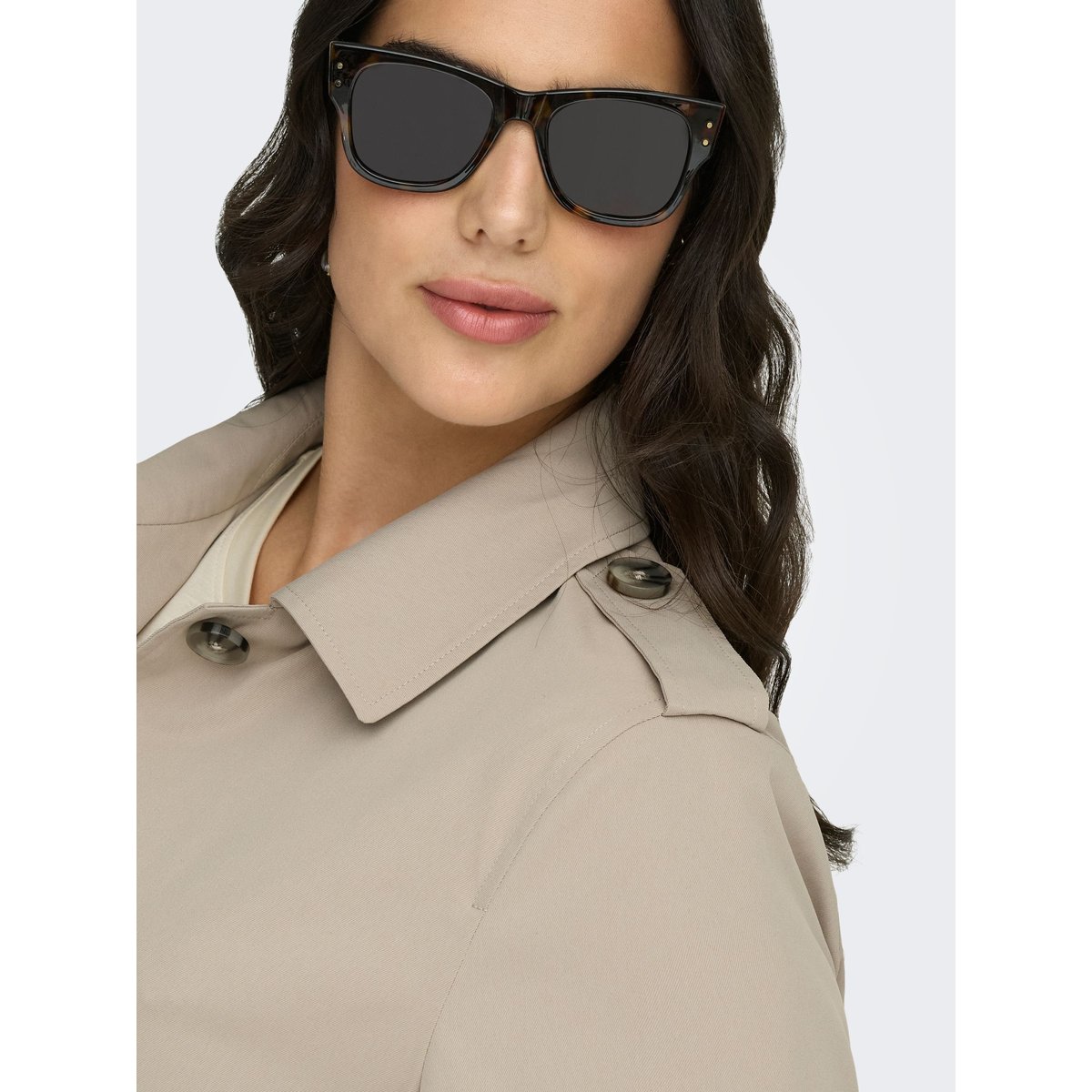 Trench Coat marron - island fossil, ONLY CARMAKOMA