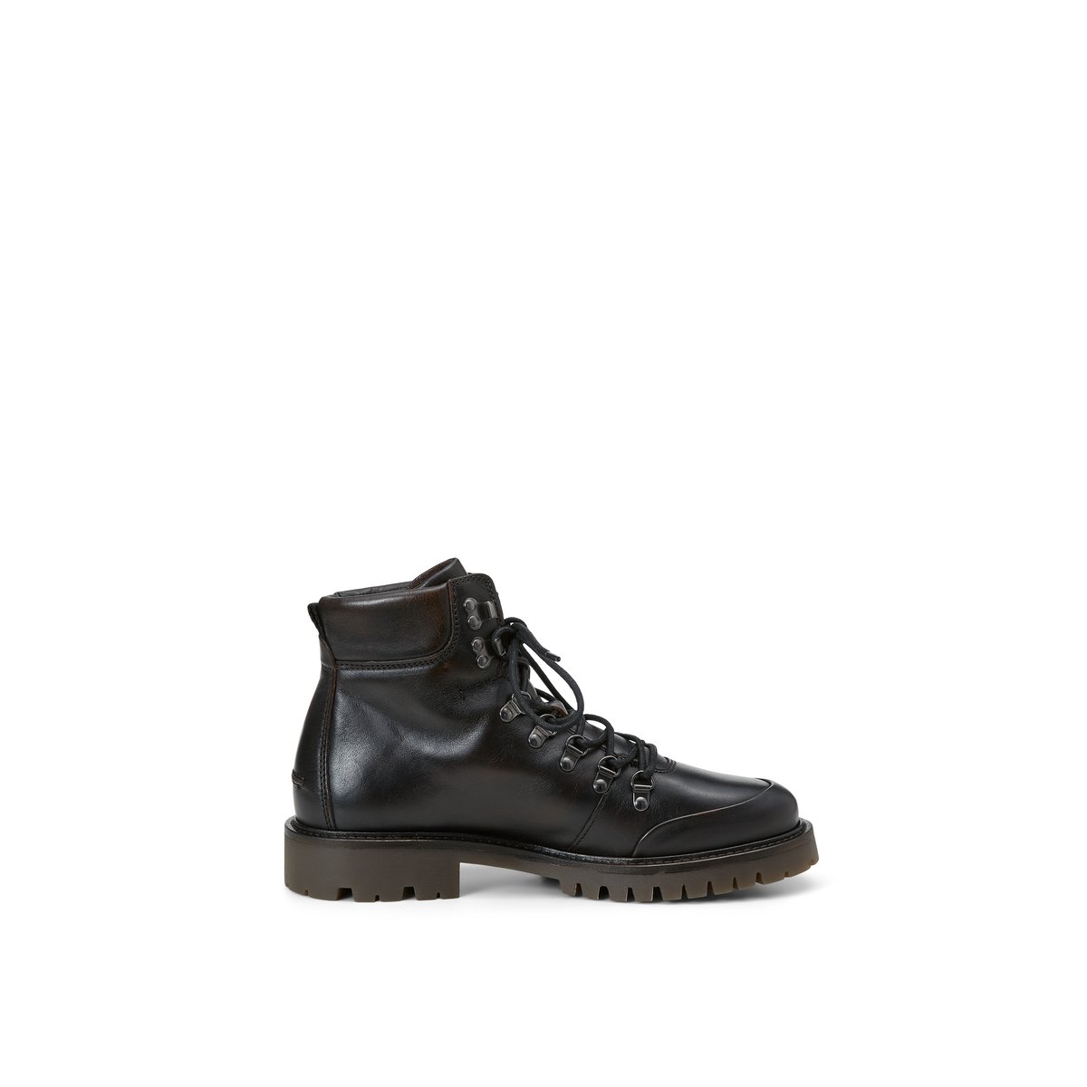 Bottes à lacets, modèle Armin en cuir de vache ciré cognac, MARC O'POLO