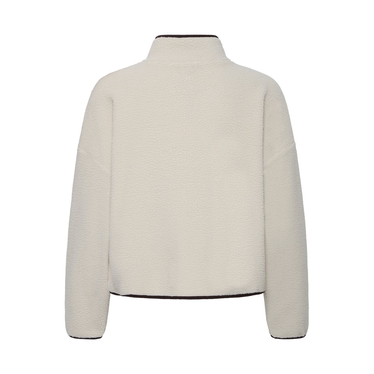 Veste sherpa zippée, manches longues beige oatmeal, ICHI