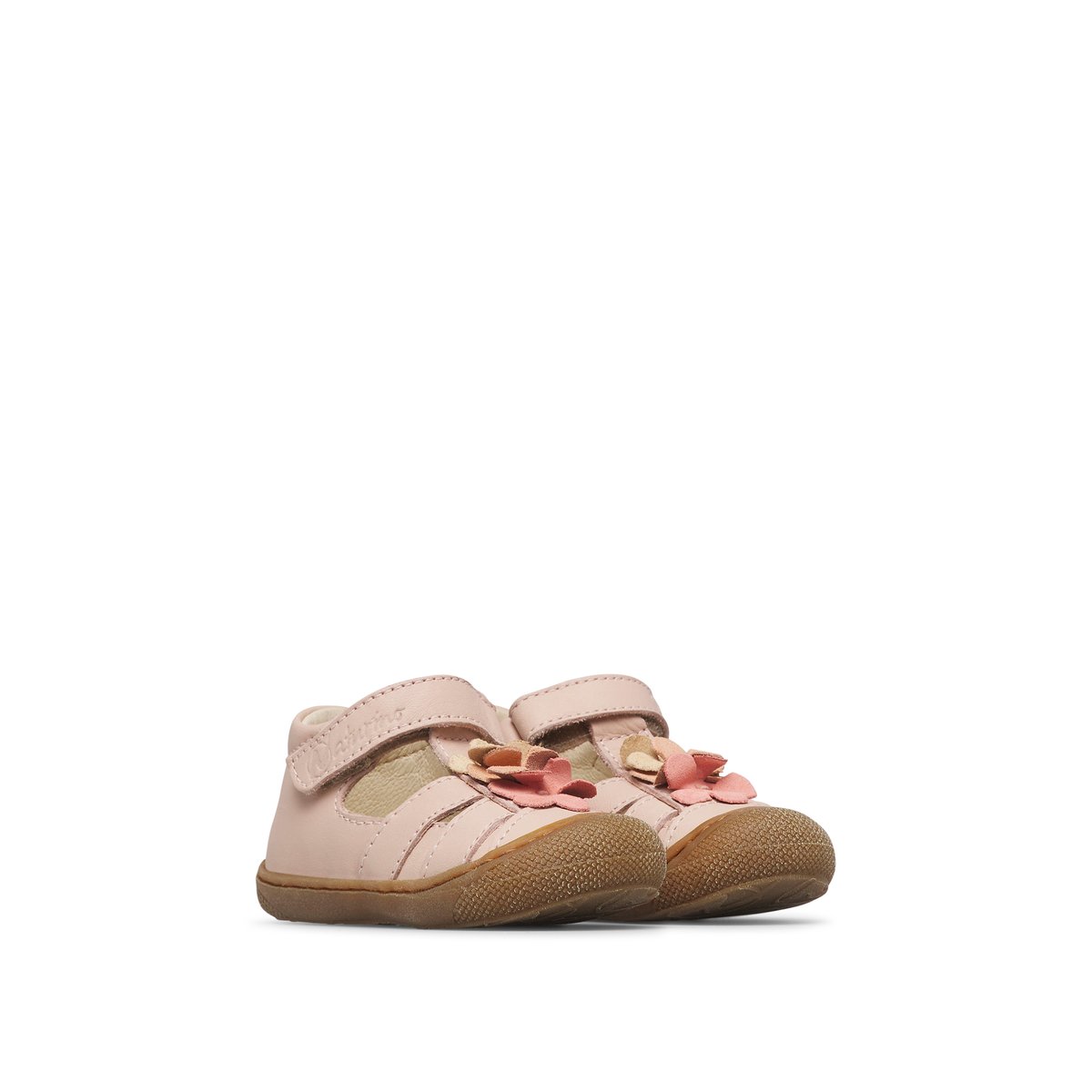 Sandales premiers pas en cuir MAGGY 2 rose poudré-, NATURINO