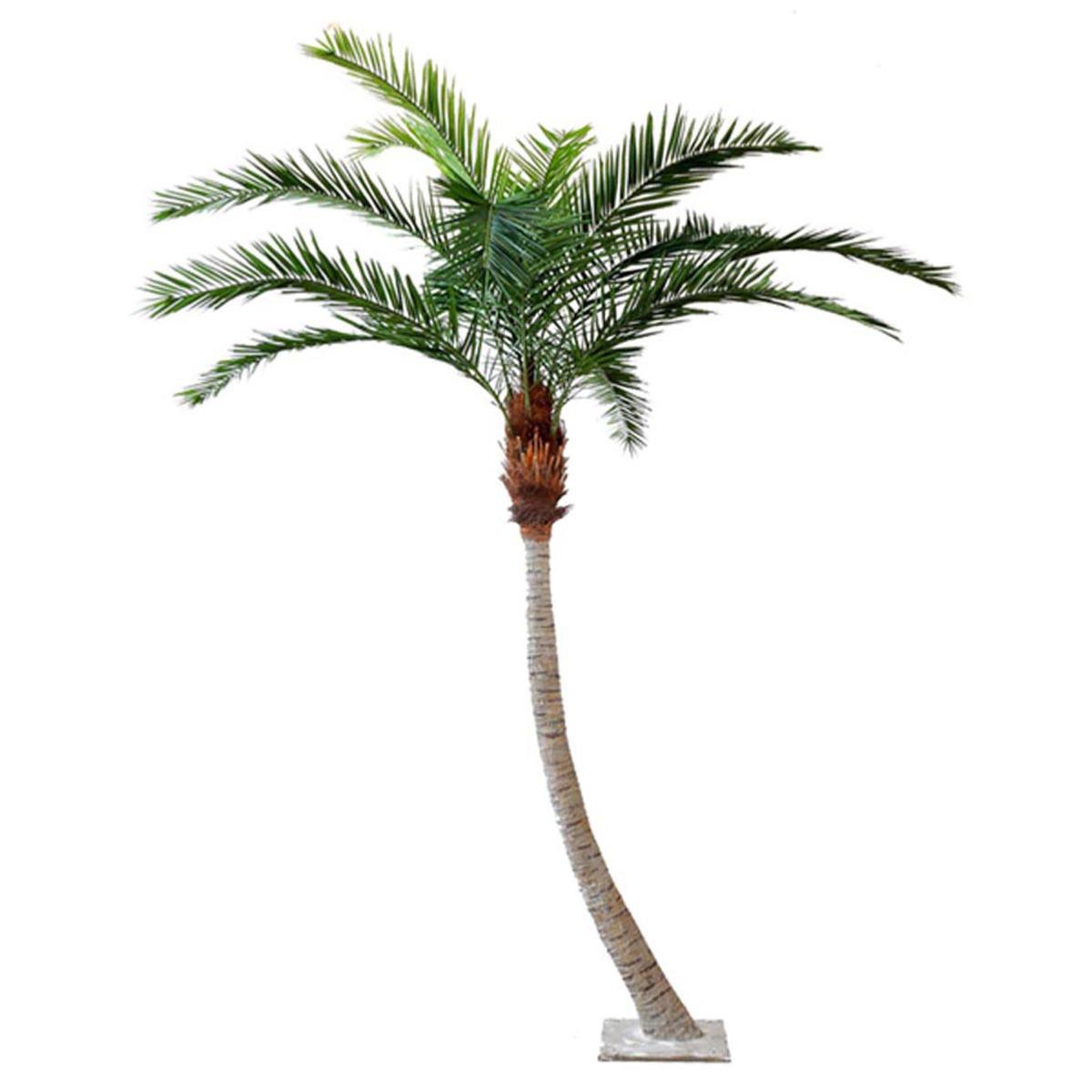 Palmier Phoenix Artificiel Courbe H340cm D21 vert, ARTIFICIELLES