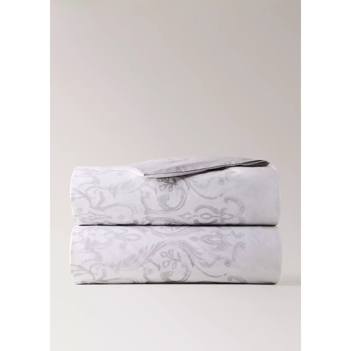 Housse de couette percale de coton imprimé décoratif lit 90 cm sable, MANGO HOME
