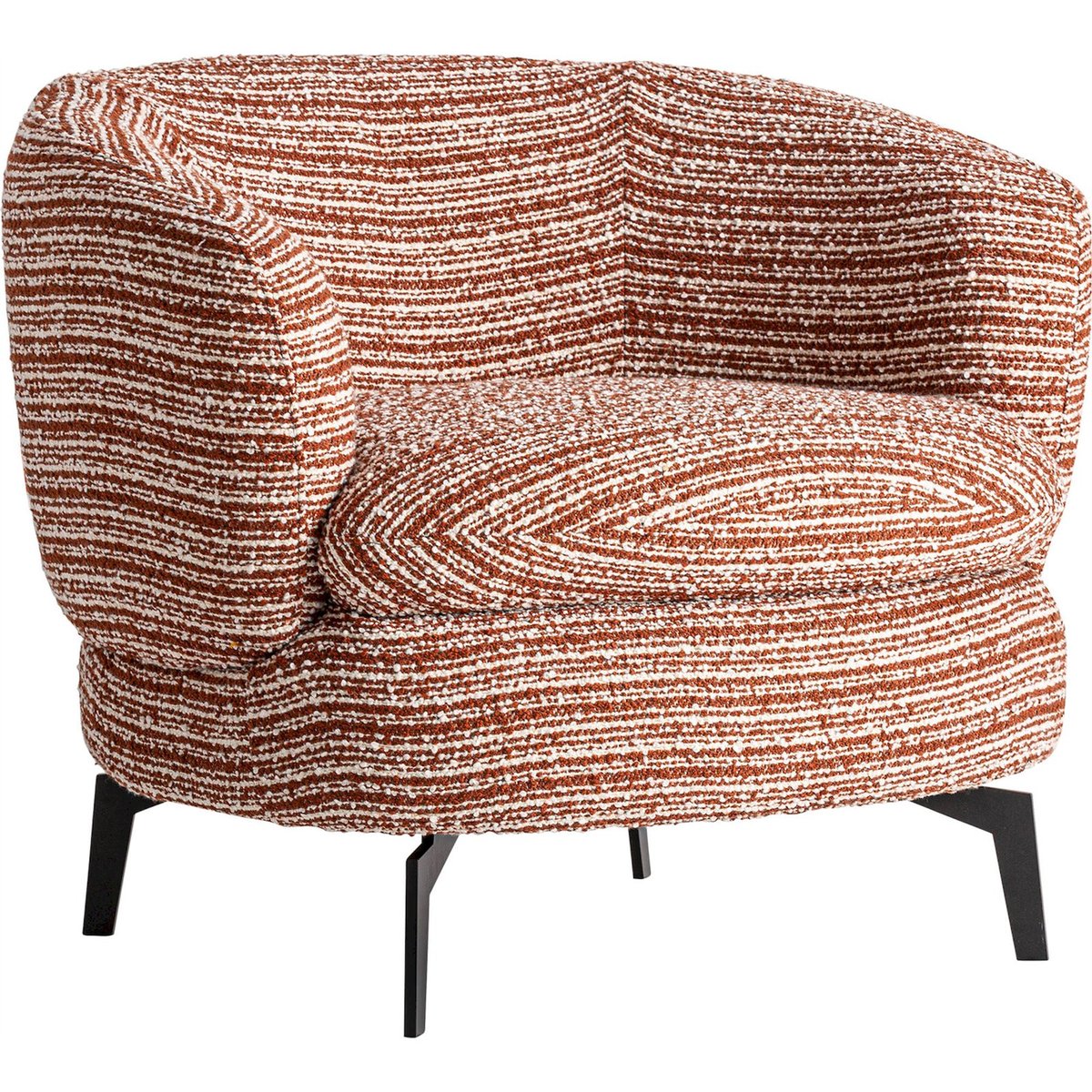 Fauteuil contemporain en polyester terracotta chaleureux contemporain, RECOLLECTION