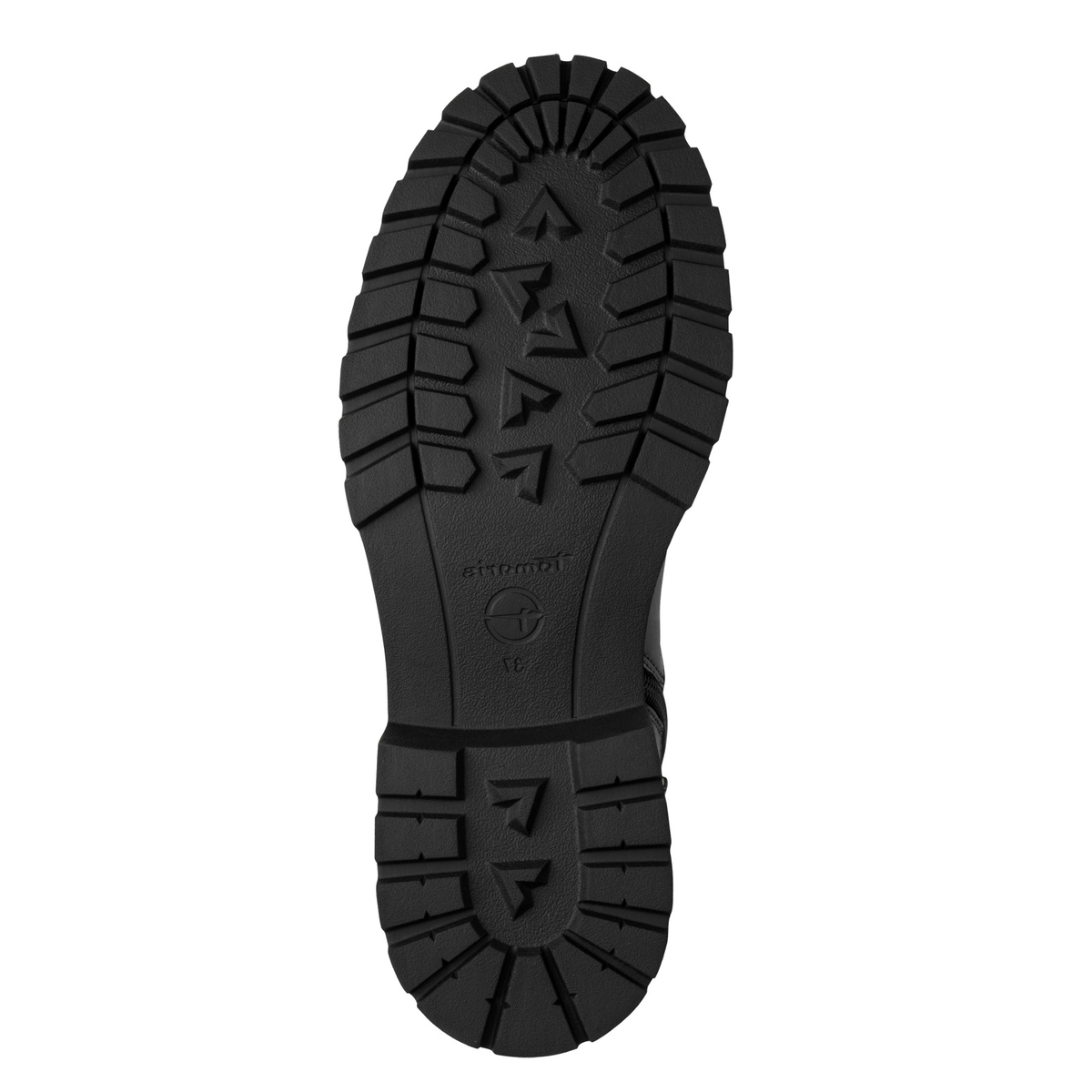 Bottine Chelsea en cuir noir, TAMARIS