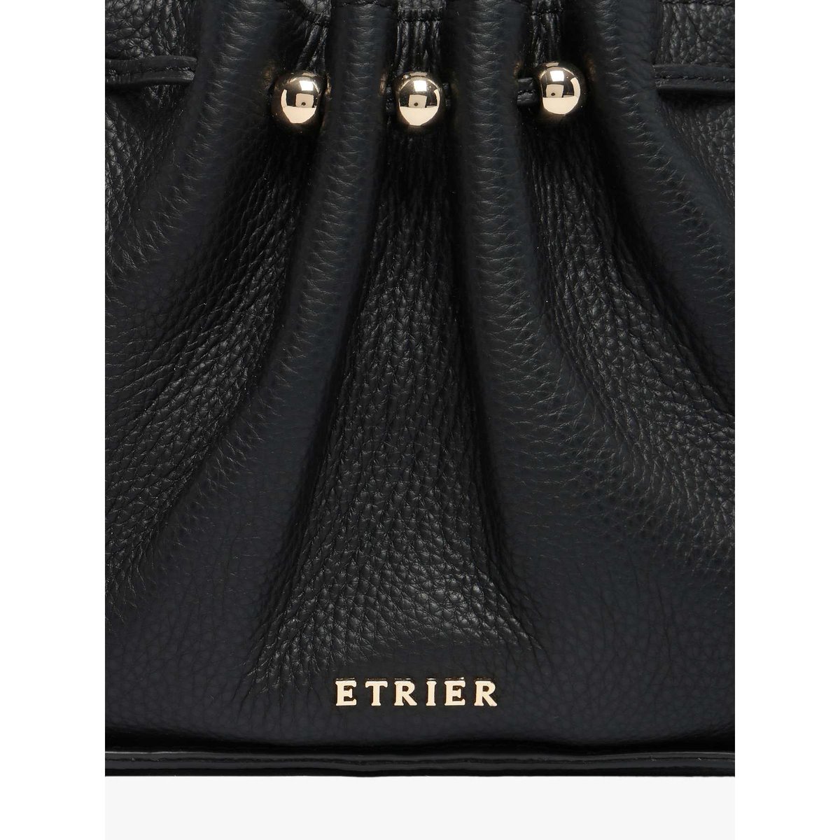 Sac bandoulière Foudre cuir noir, ETRIER