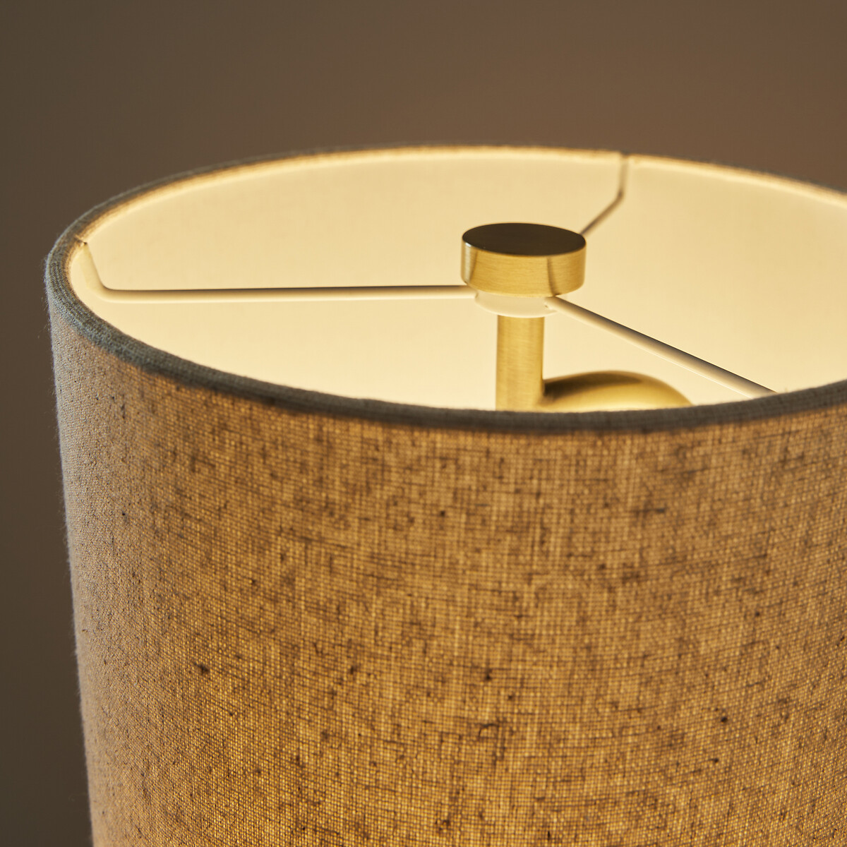 Stehlampe PIETTATO aus Keramik und Leinen braun, AM.PM