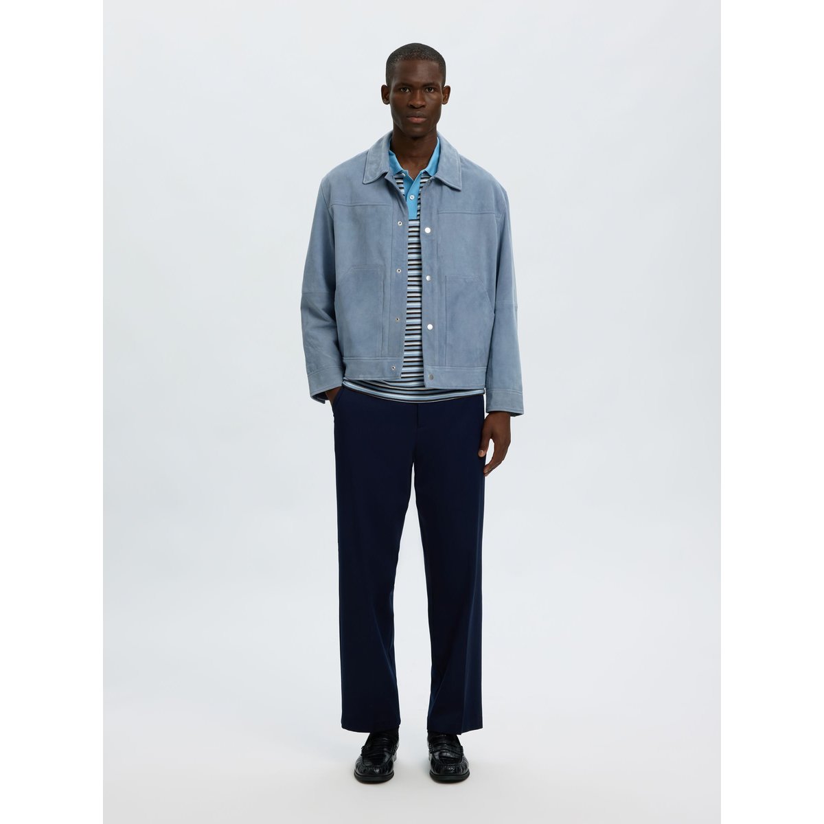 Veste gris - blue mirage1, SELECTED