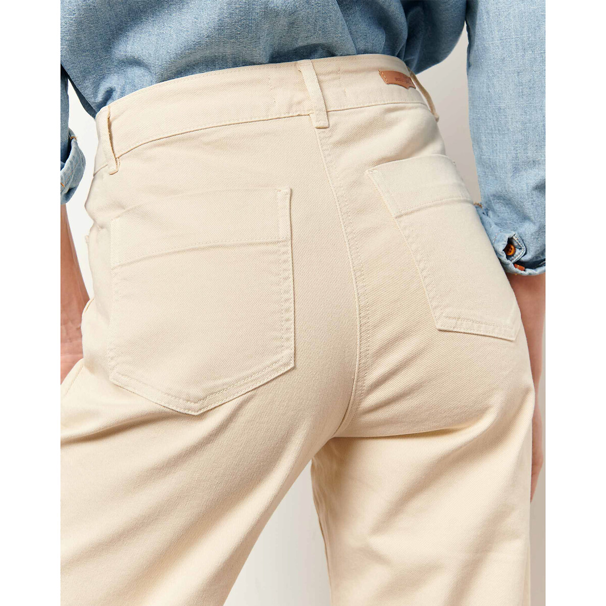 Loose jeans, wijd Seakey O ecru, SESSUN