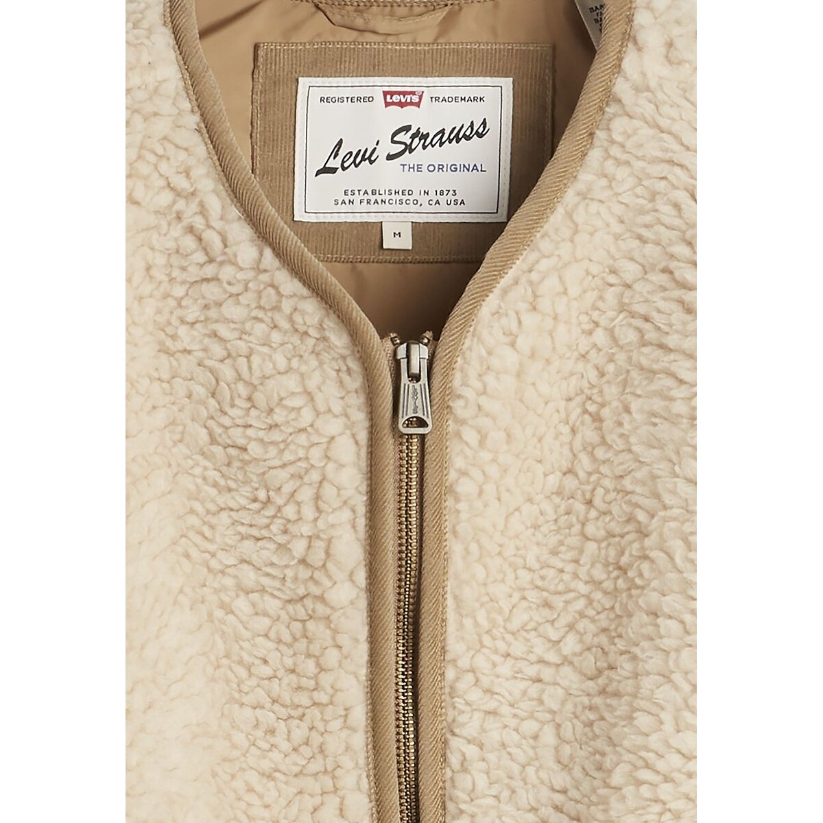 Veste en sherpa, sans manches, SEACLIFF crème, LEVI'S
