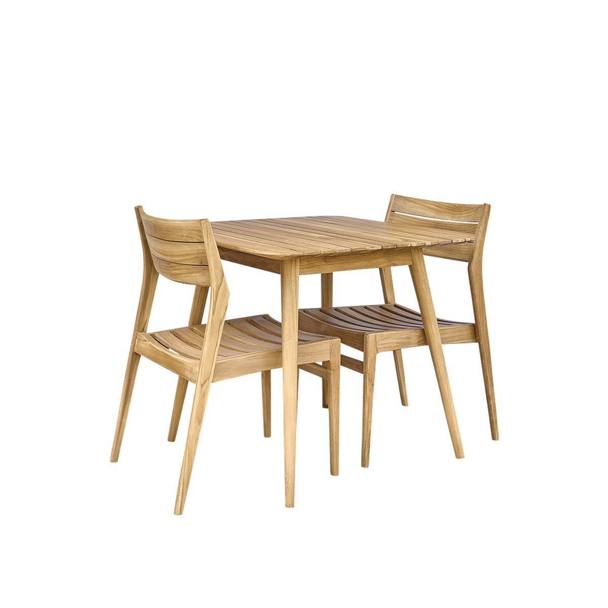 Salon de jardin en teck massif 2/4 places  APRIL naturel, BERAH GETAH
