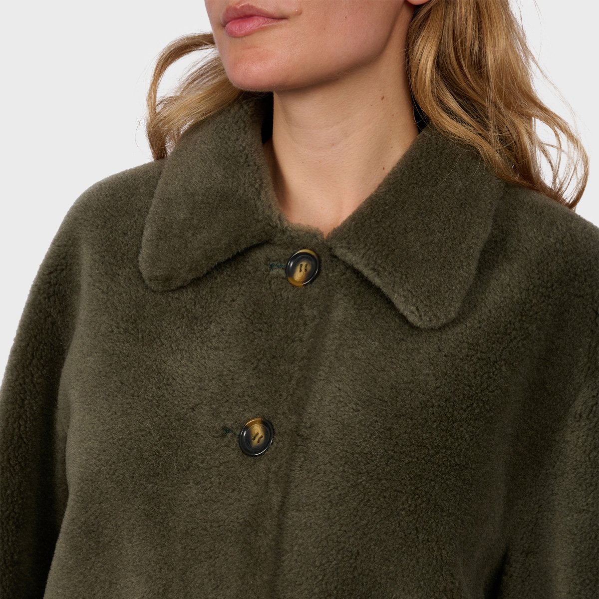 Veste à col chemise réversible VIRGINIA vert olive foncé, OAKWOOD
