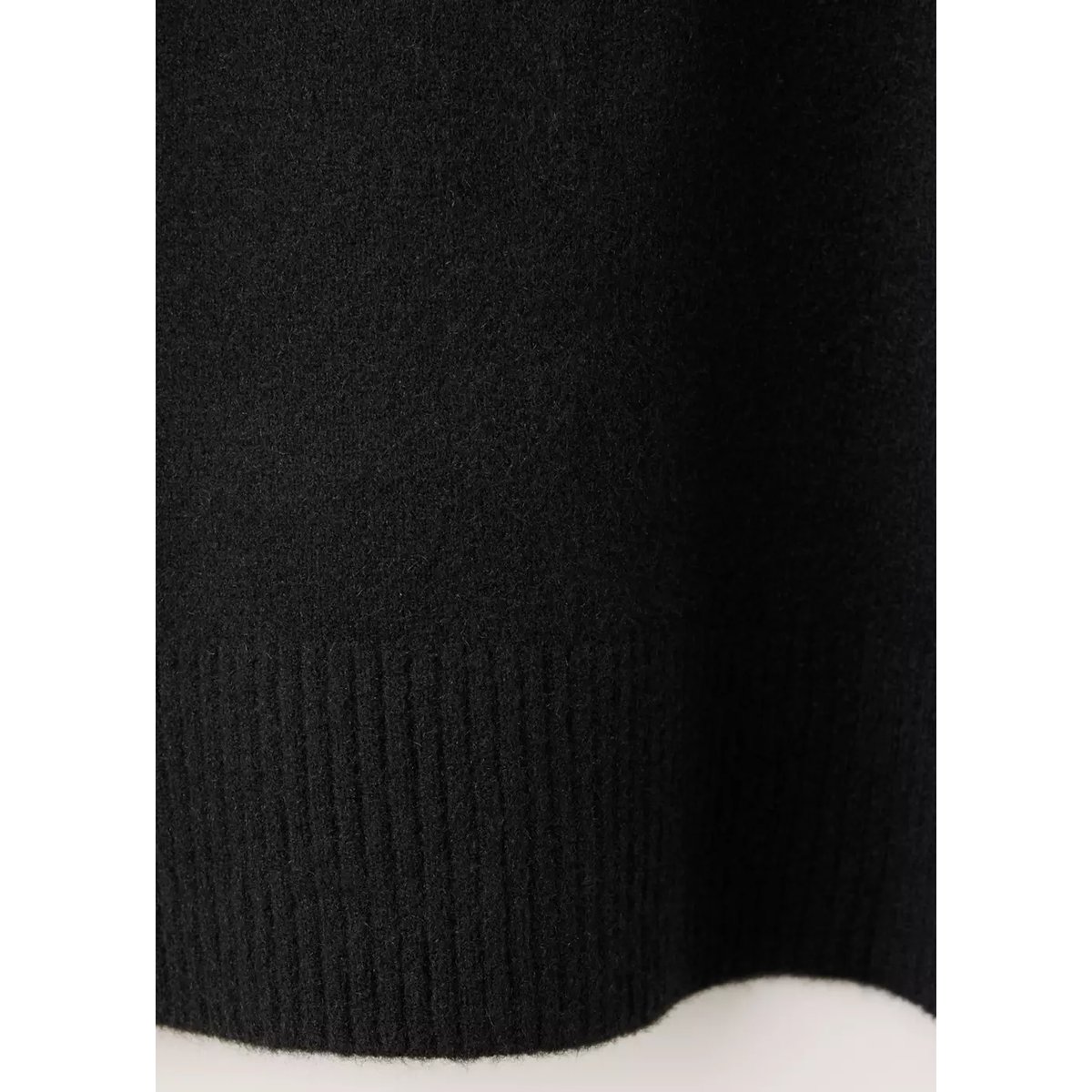 Pull de pyjama en maille col roulé noir, MANGO
