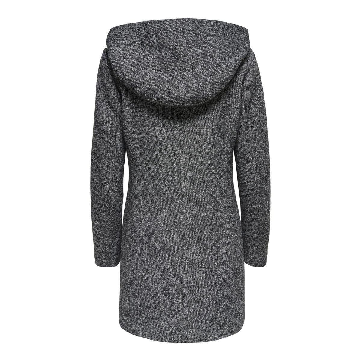 Manteau fin à capuche dark grey melange 1, ONLY