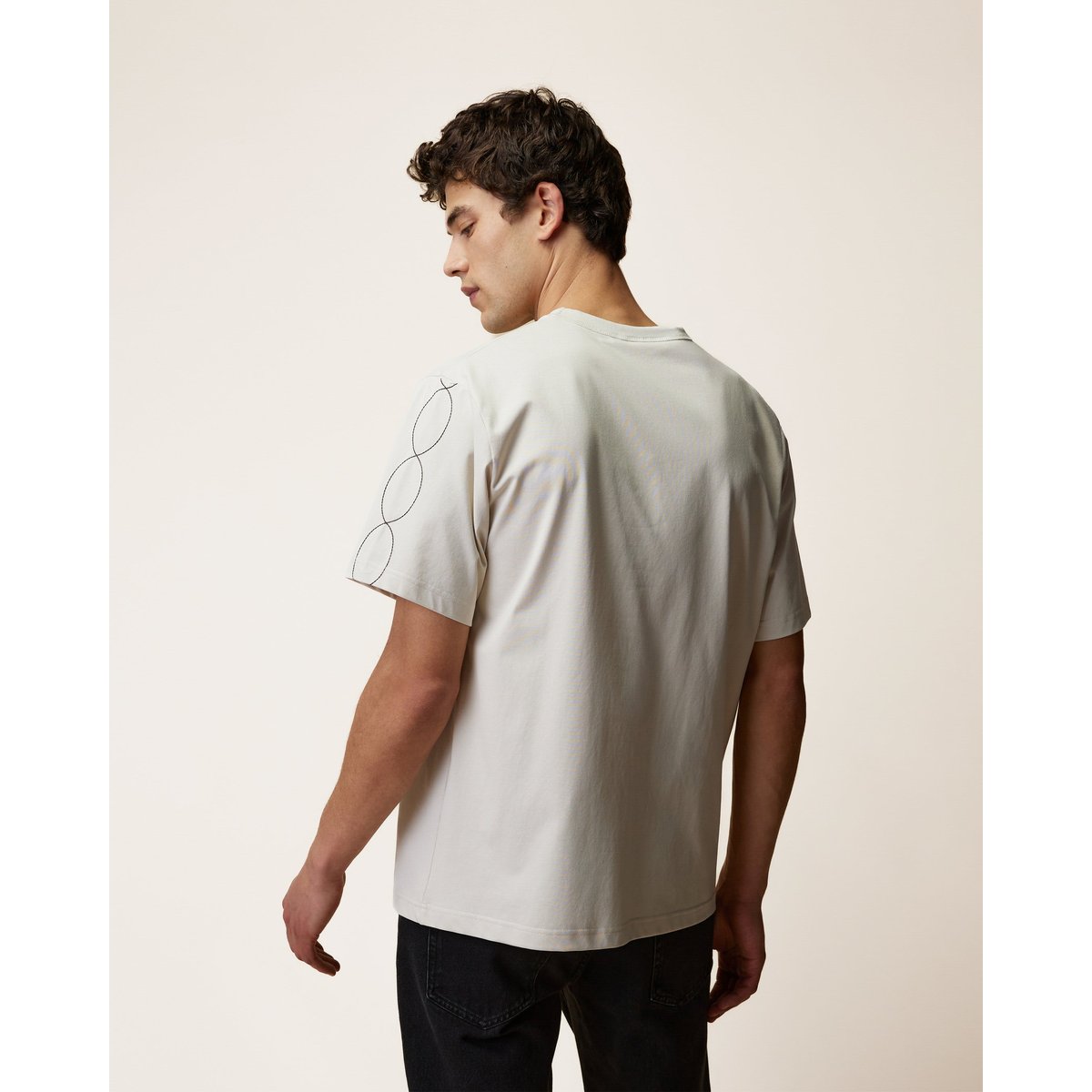 T-shirt en maille beige, FAGUO
