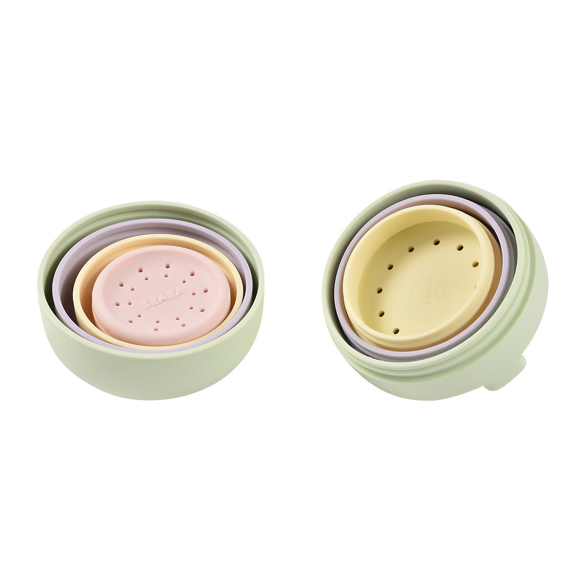 Jouets de bain bébé en silicone menthe, BEABA