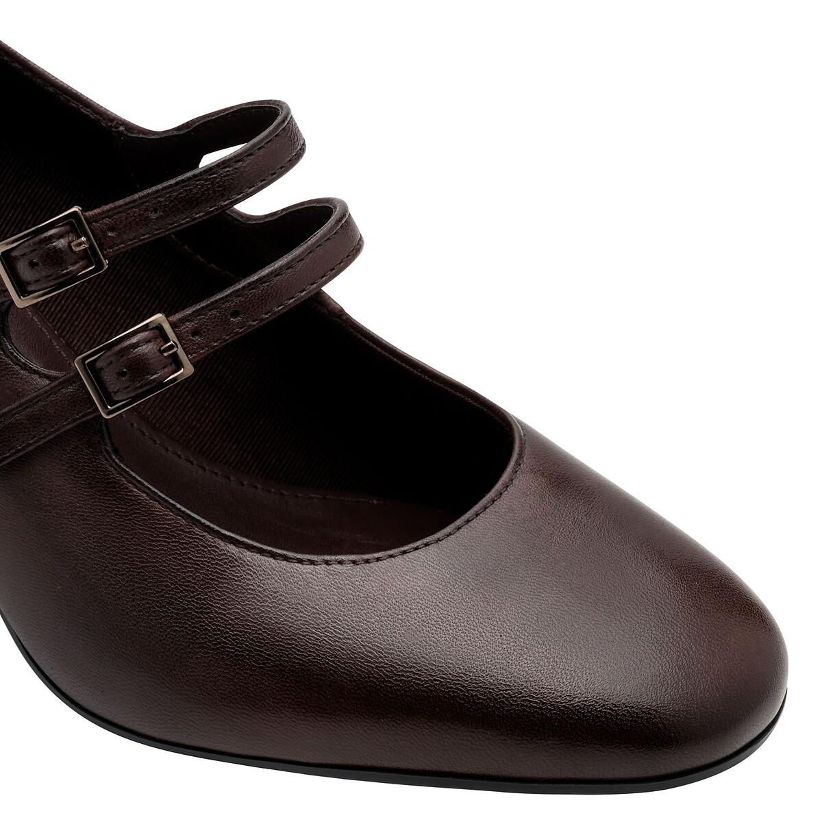 Chaussures babies en cuir à talons marron, TAMARIS
