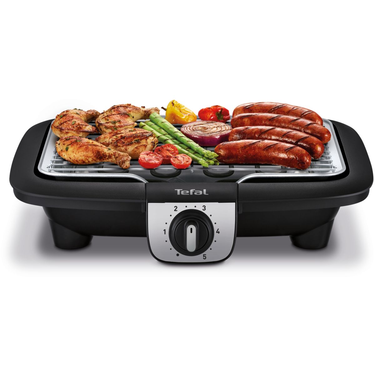 Barbecue électrique BG931812 easygrill 2 en 1 sur pieds, 35x21 cm noir, TEFAL