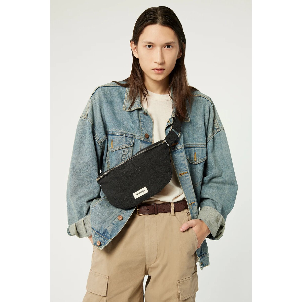 Gürteltasche mit Reissverschluss CUSTINE - THE WAIST BAG schwarz, RIVEDROITE