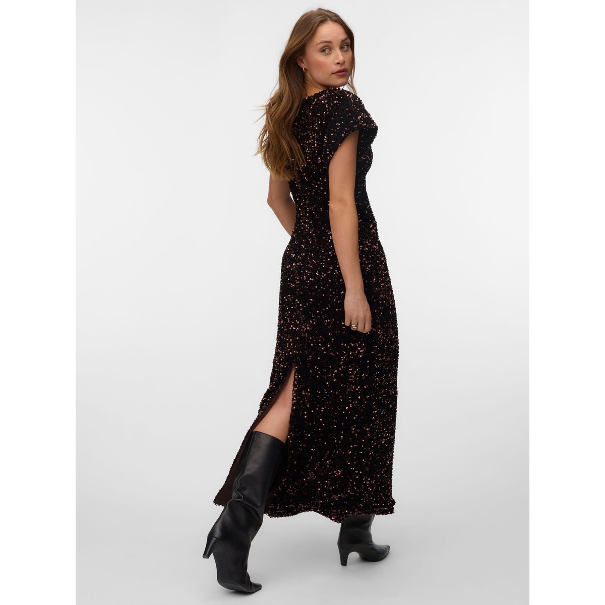Robe marron - chocolate torte 1, VERO MODA