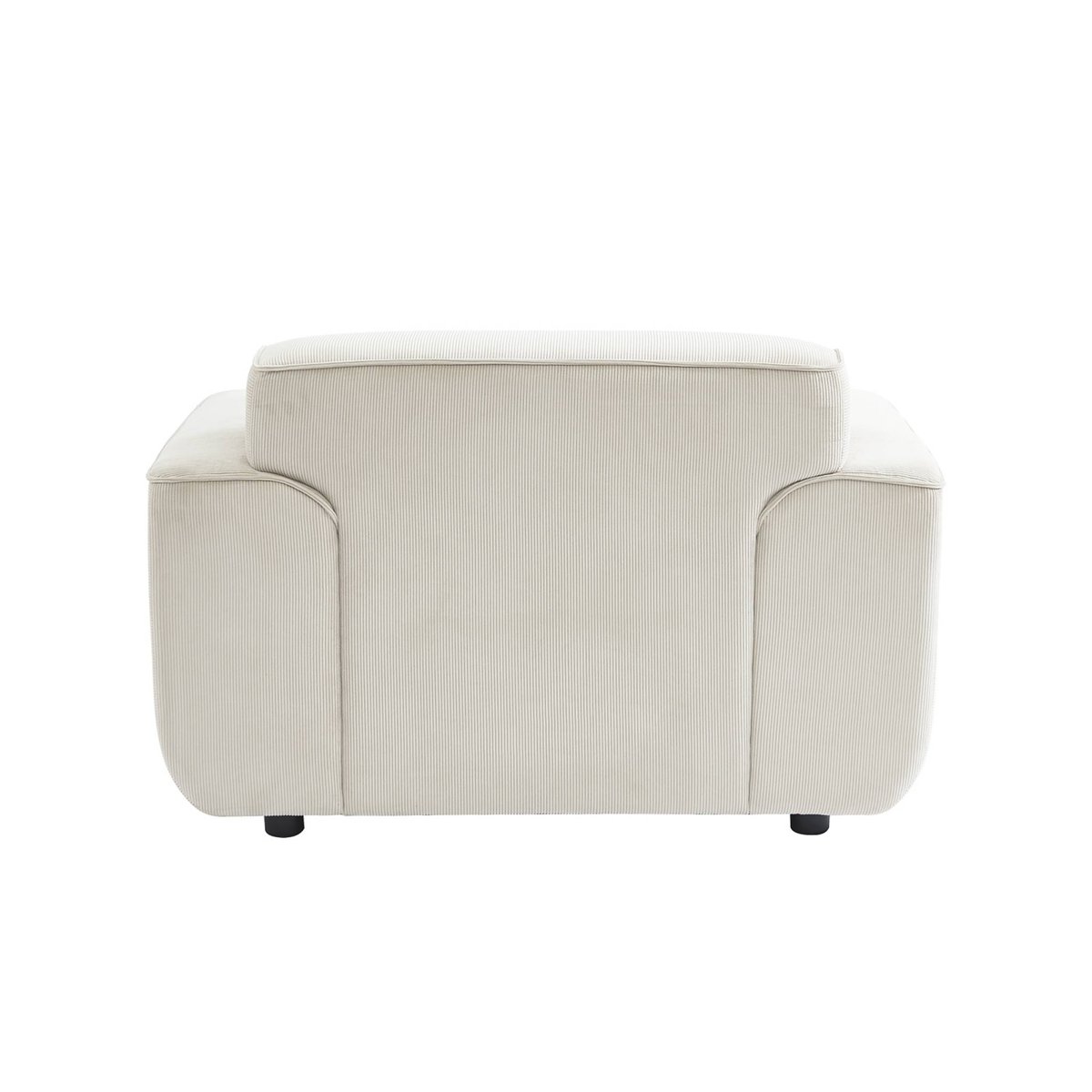 Fauteuil 1 place velours côtelé WALLAS gris foncé, SWEEEK
