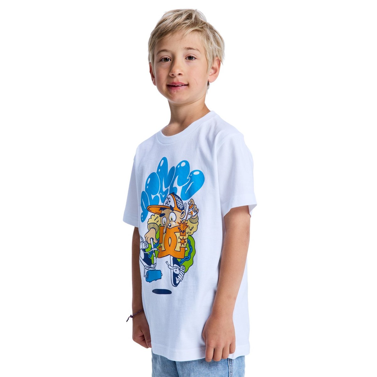 T-Shirt à manches courtes ROLLPAINTER. blanc white, DC SHOES