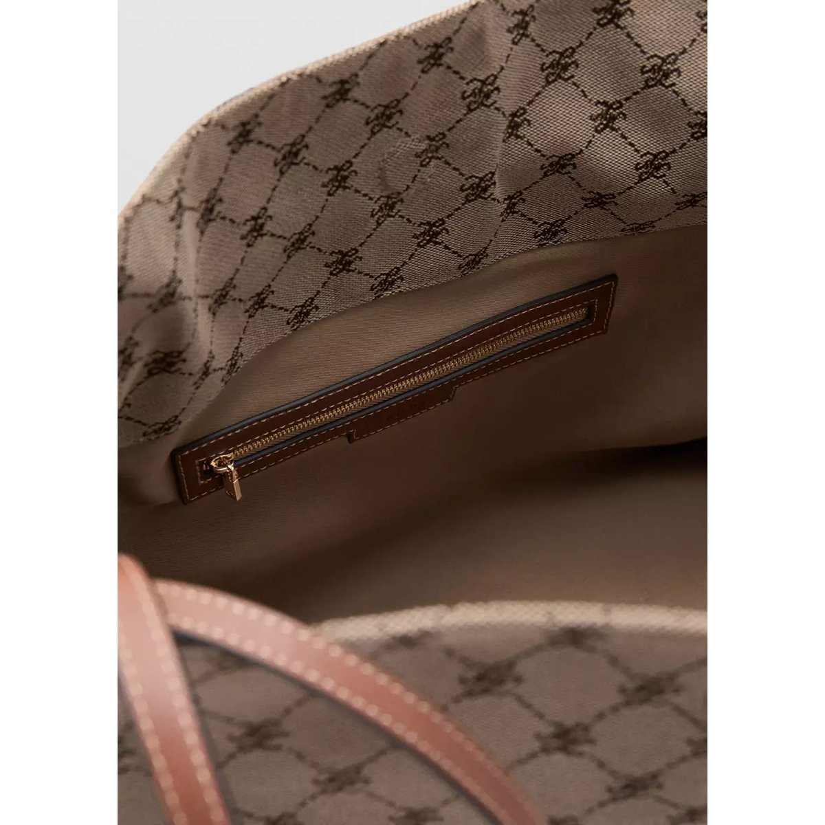 Sac seau jacquard marron moyen, MANGO