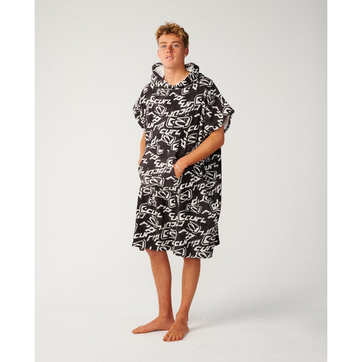 Poncho SURF Sessions washed black, RIP CURL