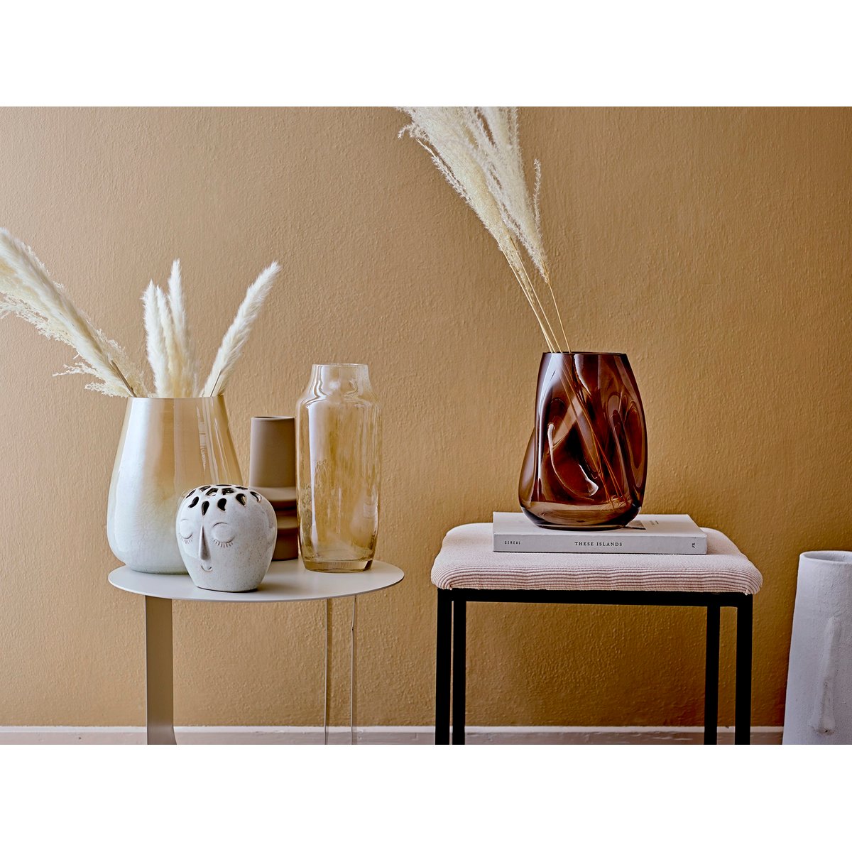 Table d'appoint en métal ronde Cher gris, BLOOMINGVILLE