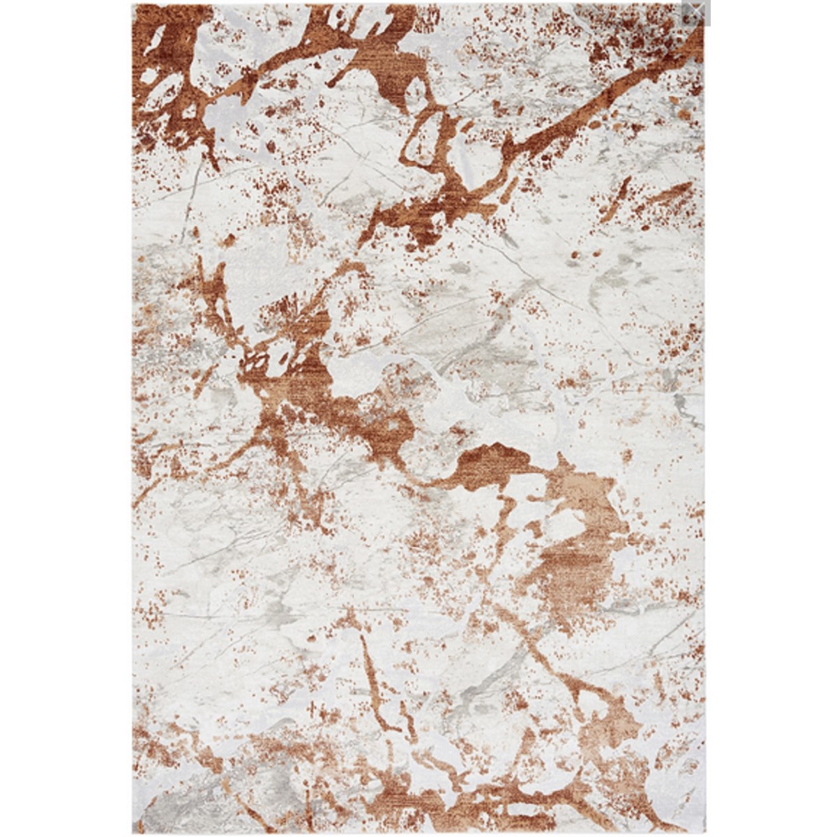 Tapis salon et chambre moderne LUNAR orange, NOVATREND