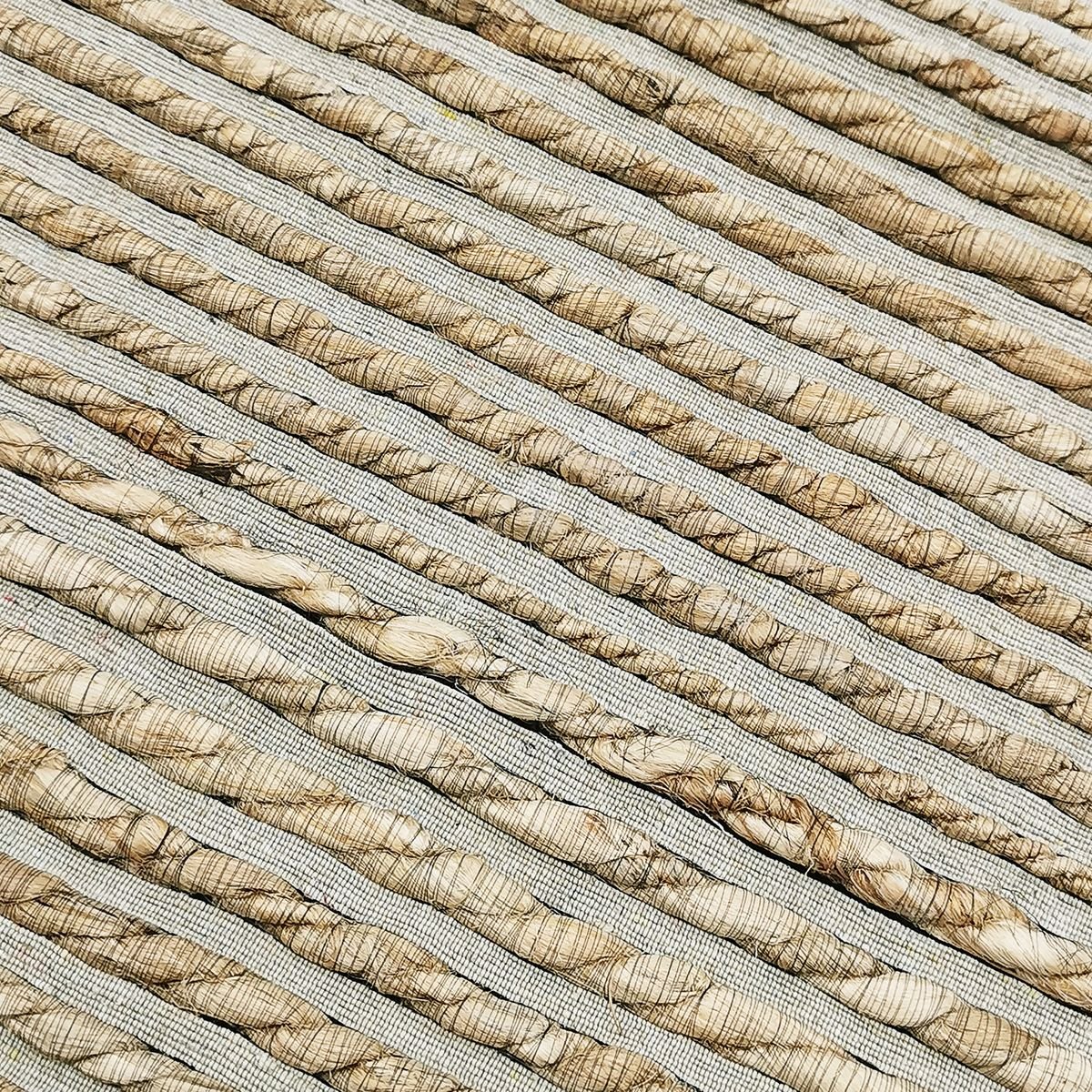 Tapis tissé et tressé en jute et coton MARAGE - style bohème beige, THE DECO FACTORY