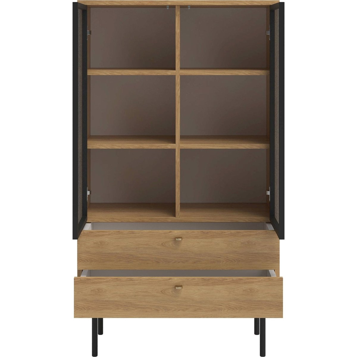 Vitrine basse bois collection OLAR bois clair, RECOLLECTION