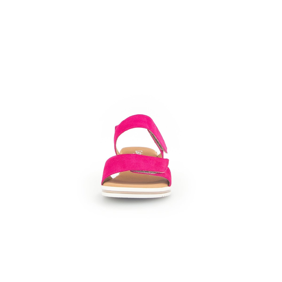 Sandales en cuir velours à talon compensé pink velours, GABOR