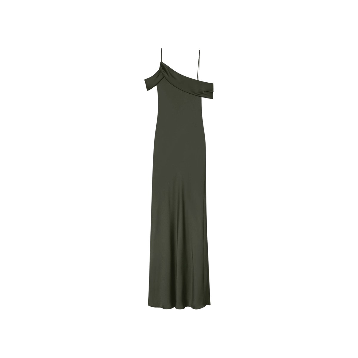 Robe longue avec encolure drapée CÓRDOBA vert, THE-ARE
