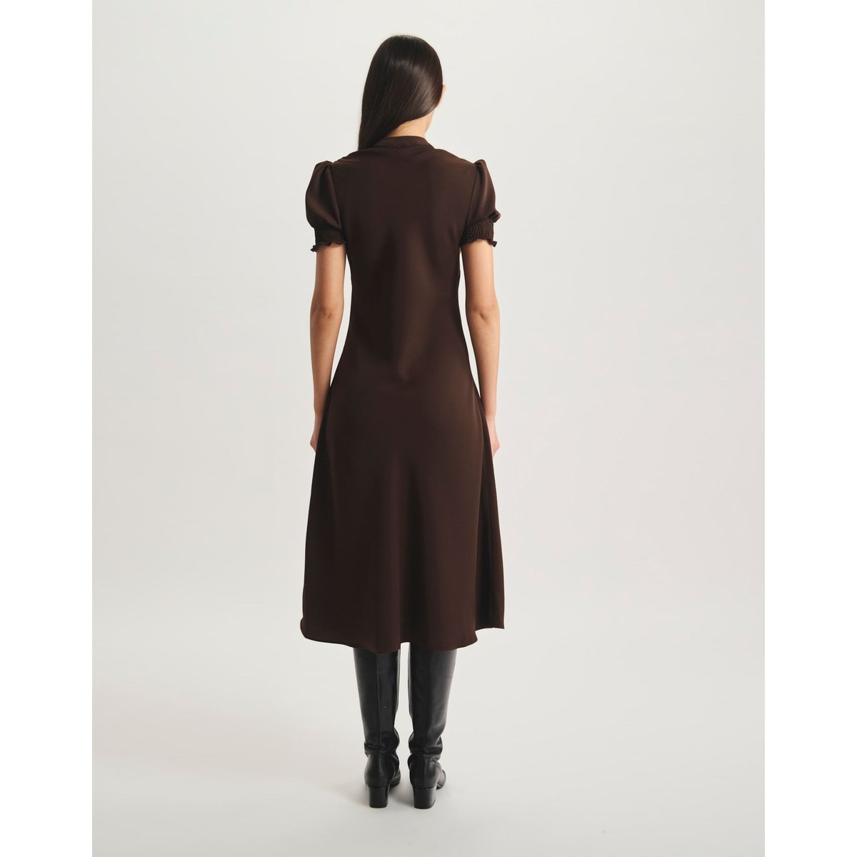 Robe Cerise fluide marron, INES DE LA FRESSANGE PARIS