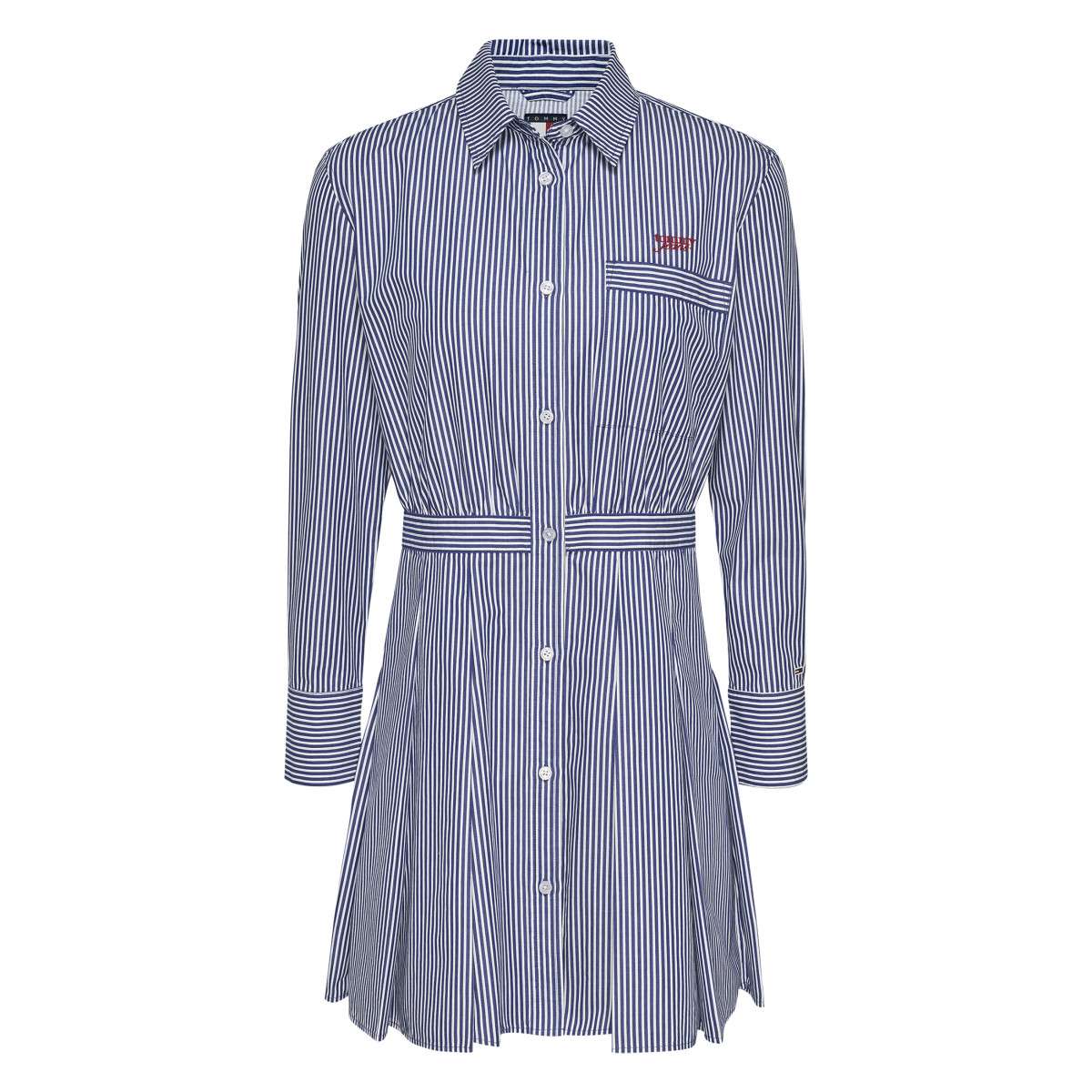 Robe chemise à rayures bleu, TOMMY JEANS