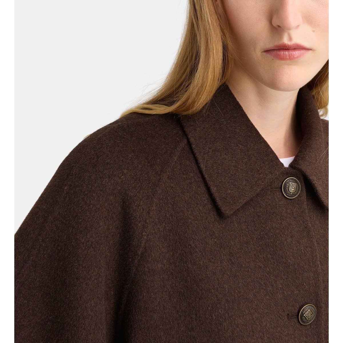 Blouson arthur new ample et court en laine taupe, GALERIES LAFAYETTE