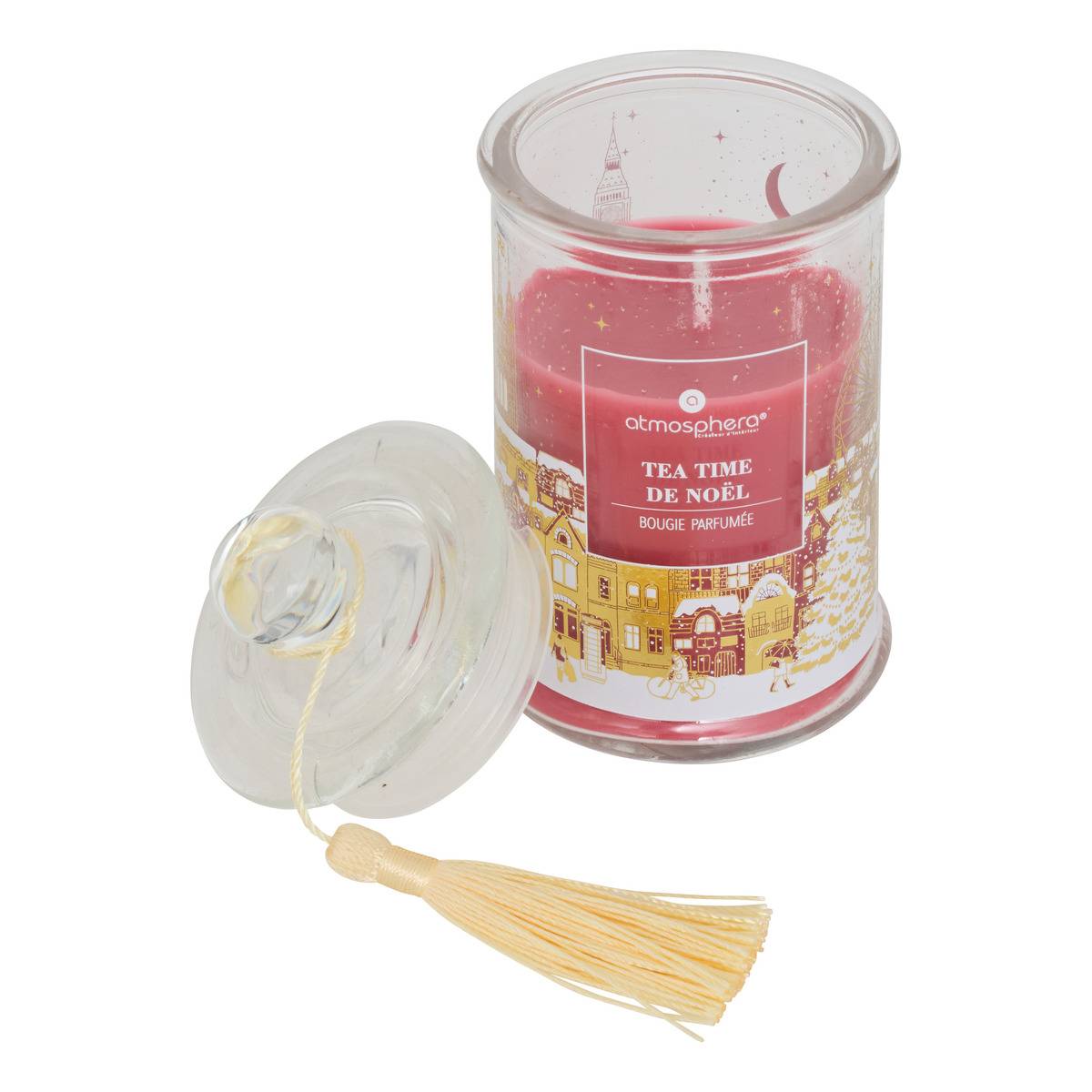 Bougie parfumée Hiver à Londres 85 g rouge, FEERIC LIGHTS & CHRISTMAS