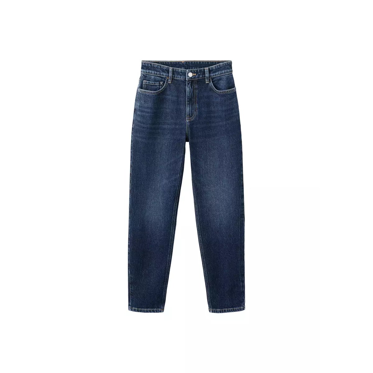 Jean Newmom confort taille haute bleu foncé, MANGO