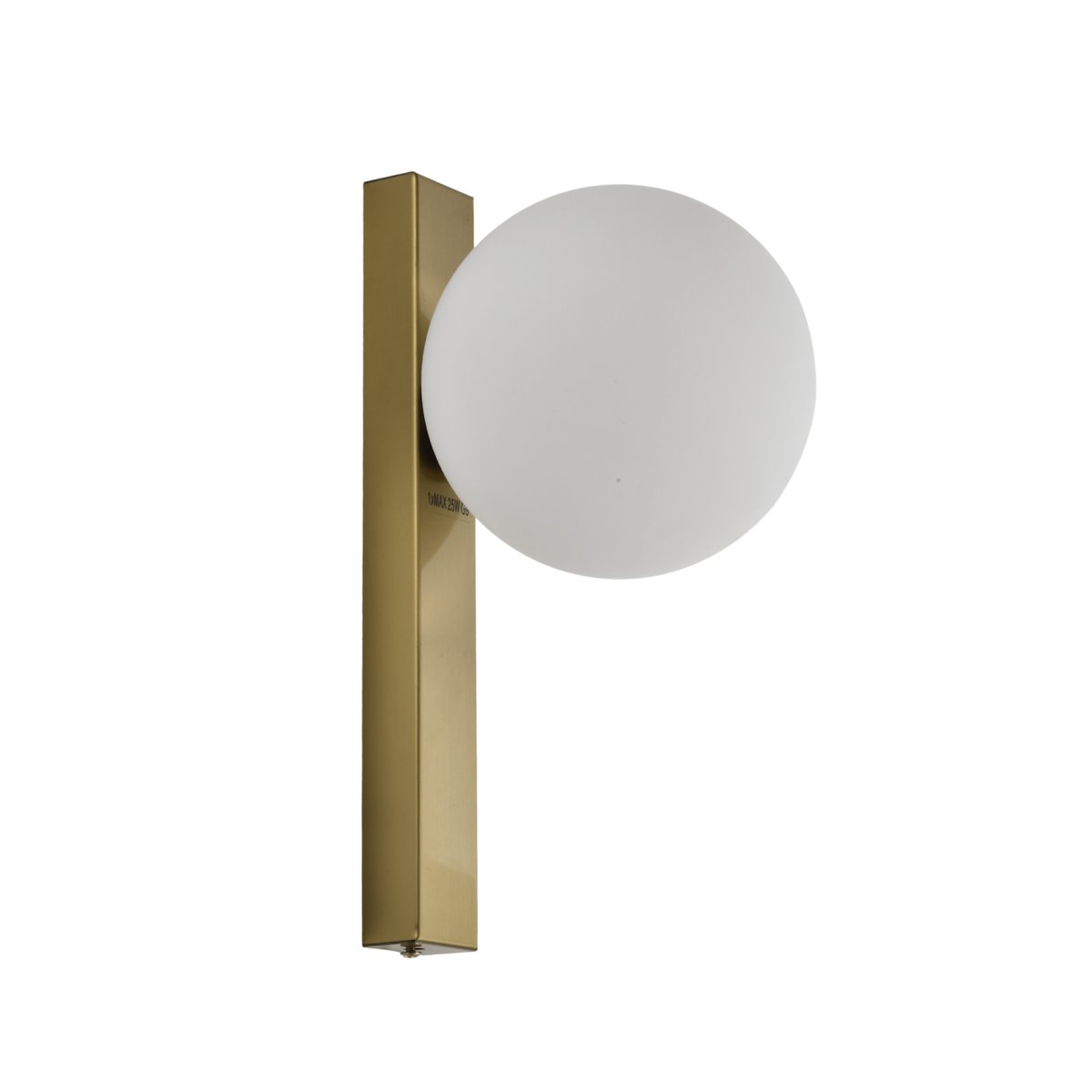Applique globe opale socle doré - NOAVA laiton et blanc, KOSILUM