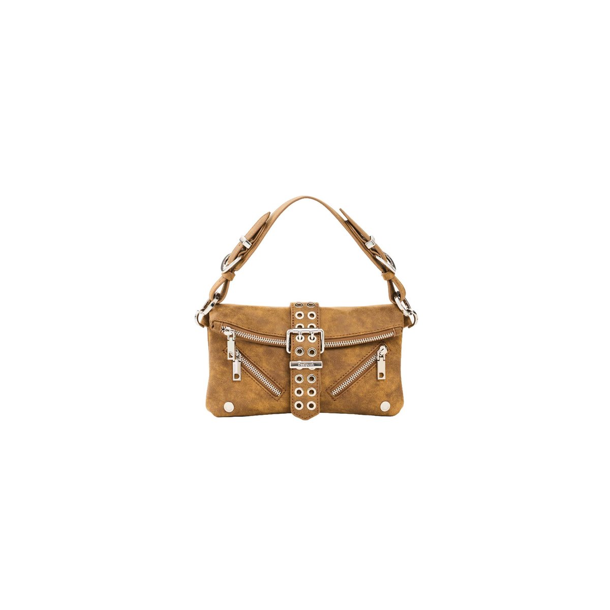 Petit sac effet cuir marron, DESIGUAL
