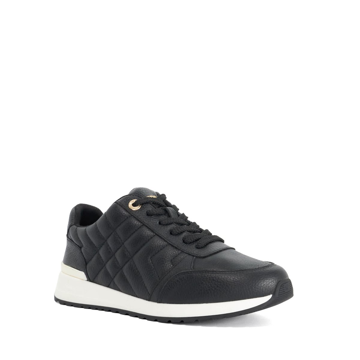Baskets basses matelassées - EVELIE black-leather, DUNE LONDON