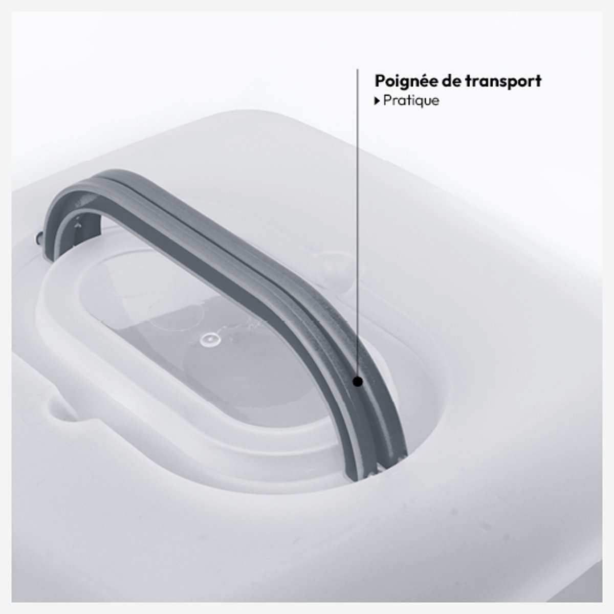 Boîte de transport pour cake avec clips gris, 5FIVE SIMPLY SMART